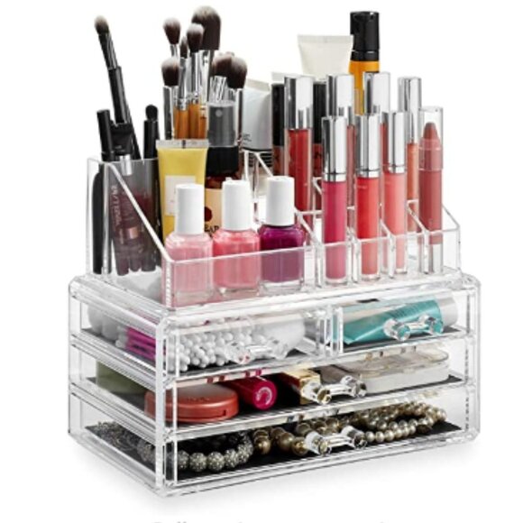Acrylic Cosmetic Makeup Organizer & Jewelry Storage Display Case - Picture 2 of 4